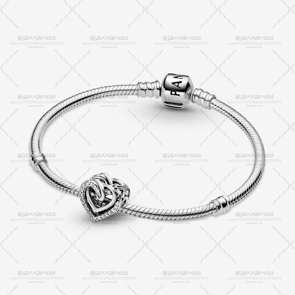 Pandora Sparkling Entwined Hearts Charm - Picture 3 of 6